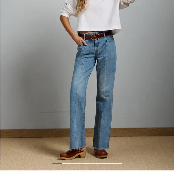 AE 77 Vintage Flare Medium Blue High-Rise Flare Jeans - Picture 13 of 16